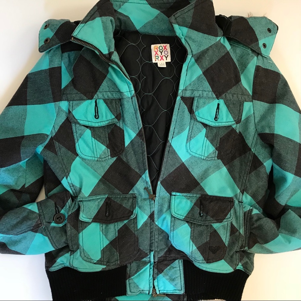 Roxy Lumberjack Style Faux Fur Jacket